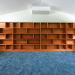 Custom made pacific maple bookcase in Kangaroo Valley. Custom made joinery and cabinet making.